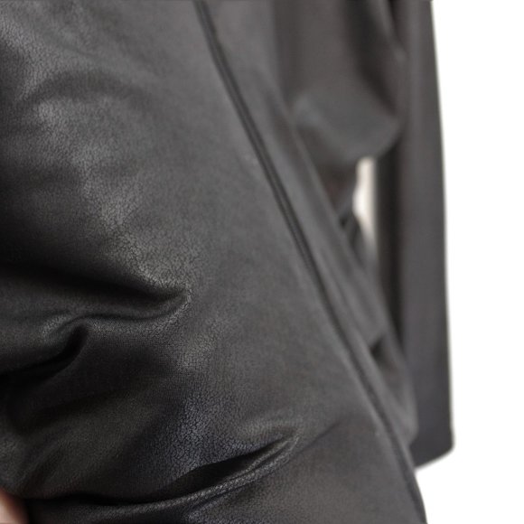 PICCADILLY Black Wet Look Full Zip S - Picture 5 of 6